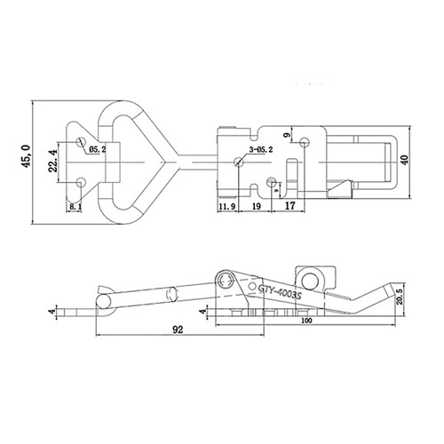 Стягивающий зажим усилие 300 кг UMC-4003S