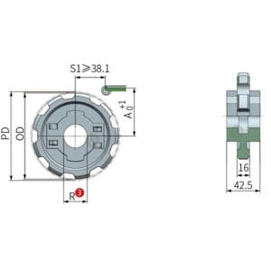 Звезда ведомая ZIF 880-12T-R25-C1
