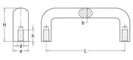 Ручка скоба промышленная 100402 L=114mm